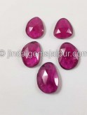Rubellite Rose Cut Slices